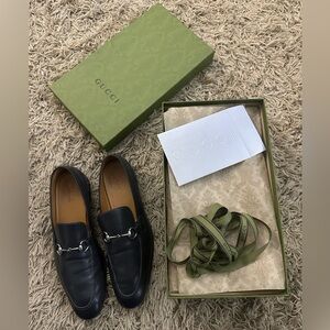 Gucci Jordaan Gray Leather Loafers (Worn 3x) - Men's Size 12